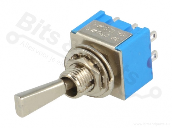 Rocker switch mini flat double pole on/on DPDT